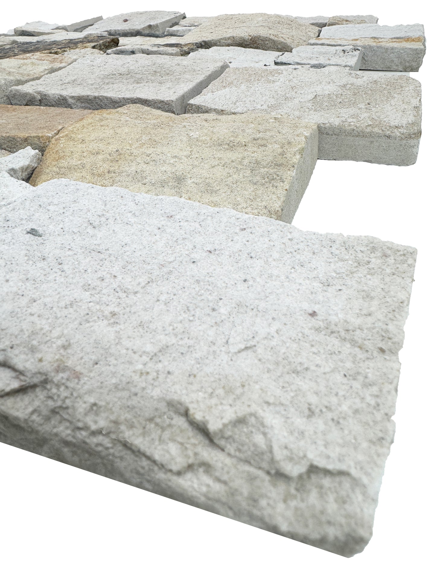 Timeless Nature Series White & Light Beige & Light Grey Mixed Cement Bonding Sandstone Wall Cladding