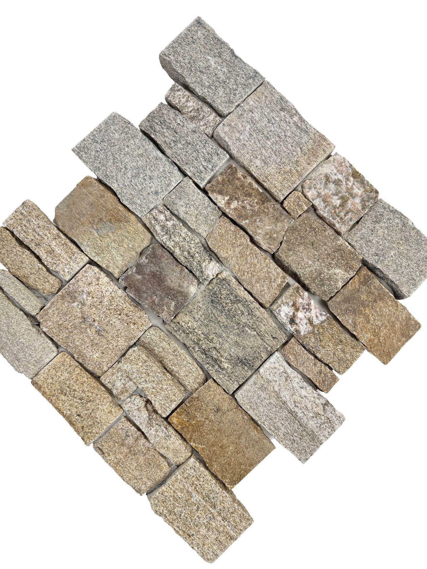 Timeless Nature Series Ash Grey & Iron Grey & French Beige Mixed Cement Bonding Granite Wall Cladding