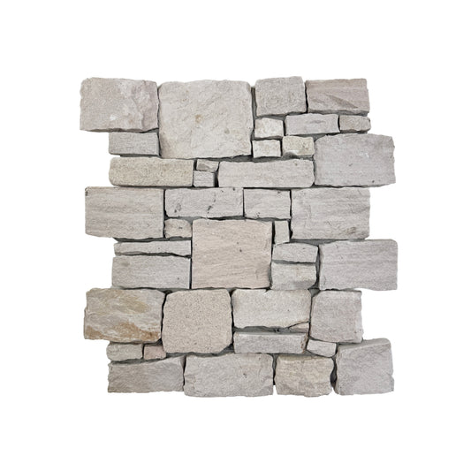 Timeless Nature Series White Cement Bonding Sandstone Wall Cladding