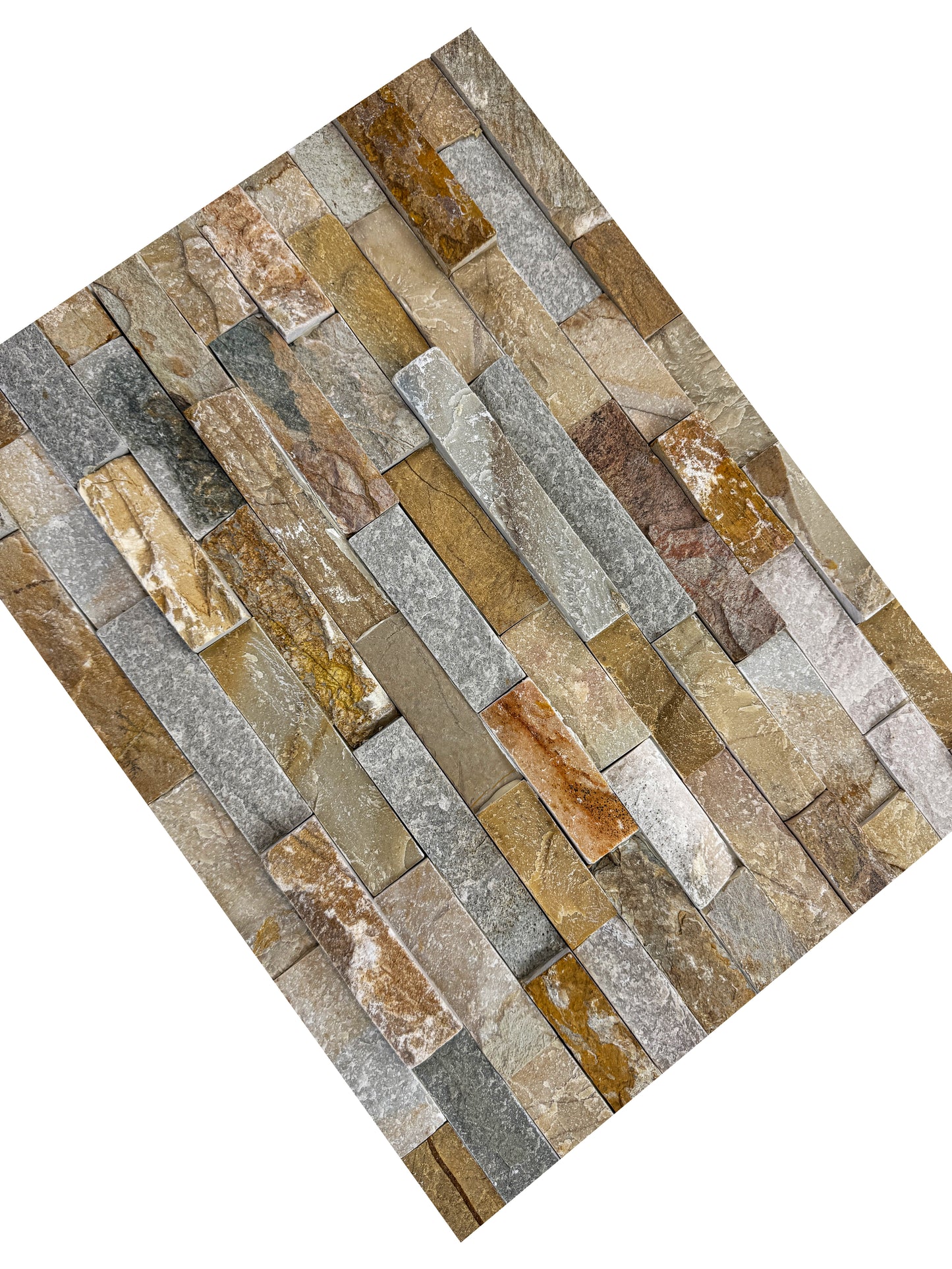 Celestial Terra White & Light Fawn & Tan Beige & French Beige Mixed Split Slate Wall Cladding