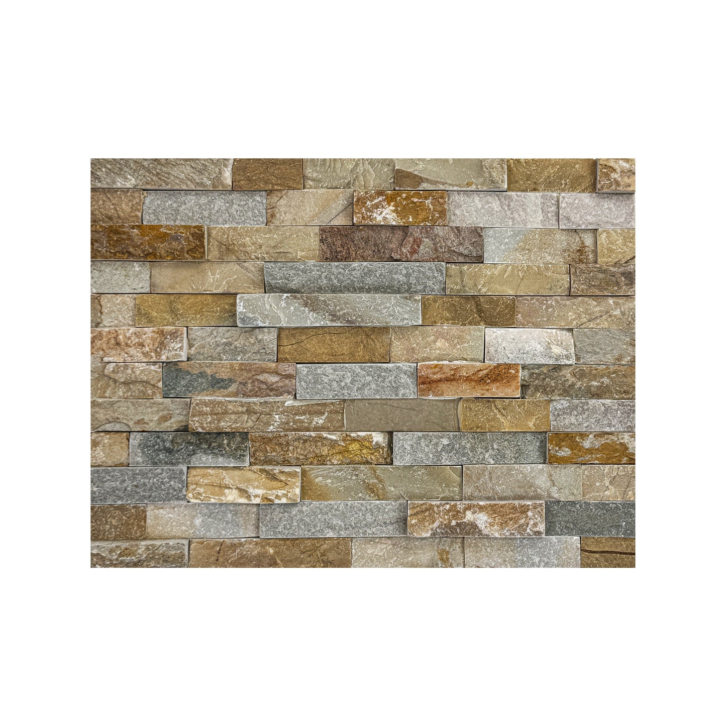 Celestial Terra White & Light Fawn & Tan Beige & French Beige Mixed Split Slate Wall Cladding