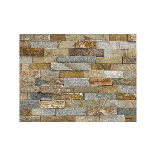 Celestial Terra White & Light Fawn & Tan Beige & French Beige Mixed Split Slate Wall Cladding