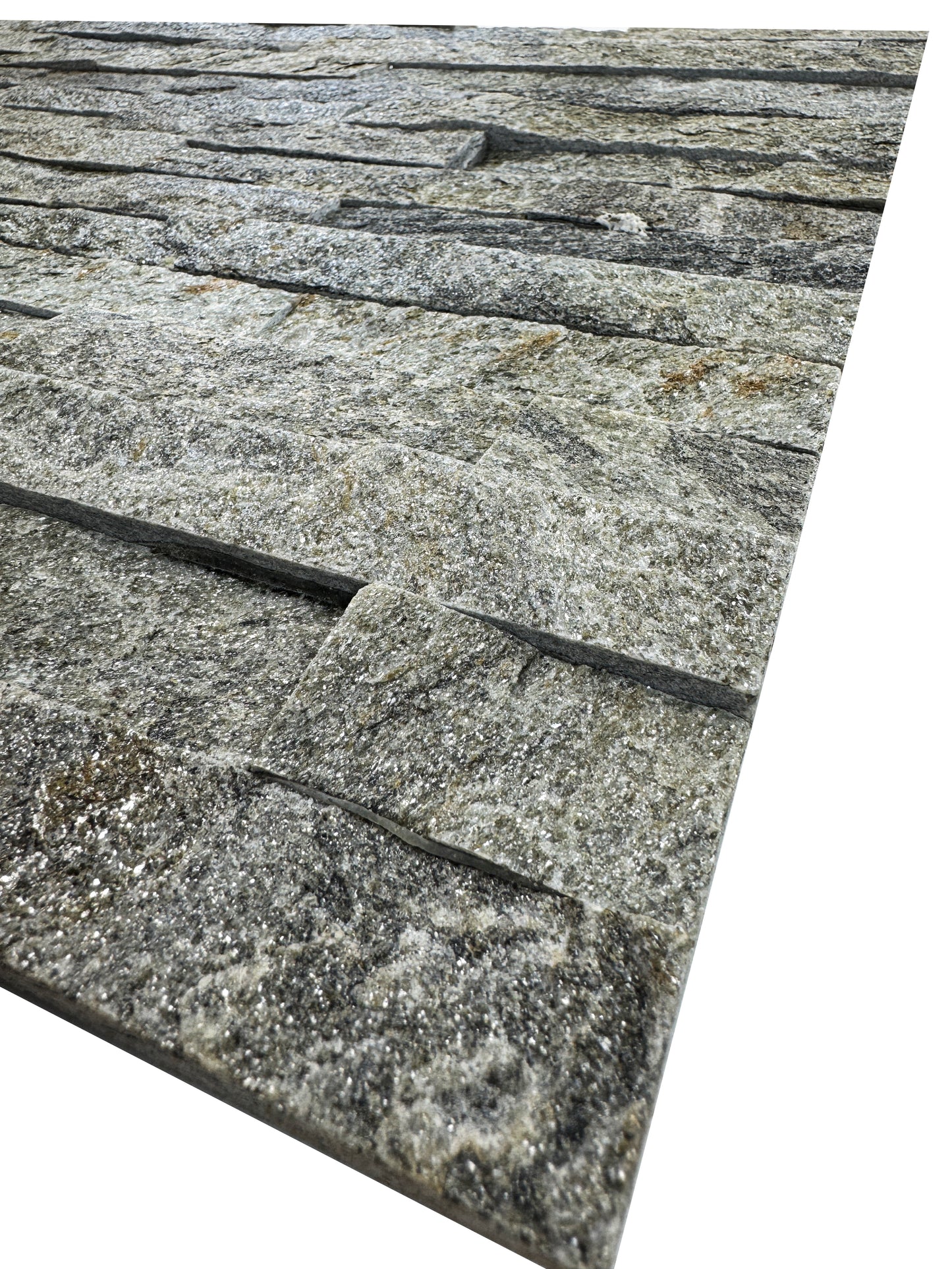 Starlit Quartz  Pink & Laurel Green Split Quartz Wall Cladding