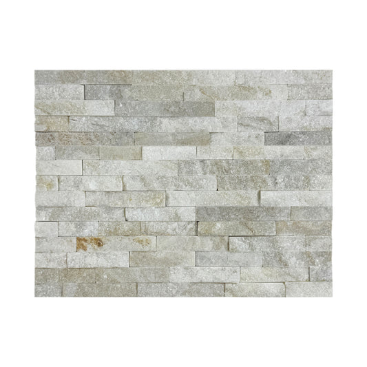 Starlit Quartz  Ivory White & Cotton White Split Quartz Wall Cladding
