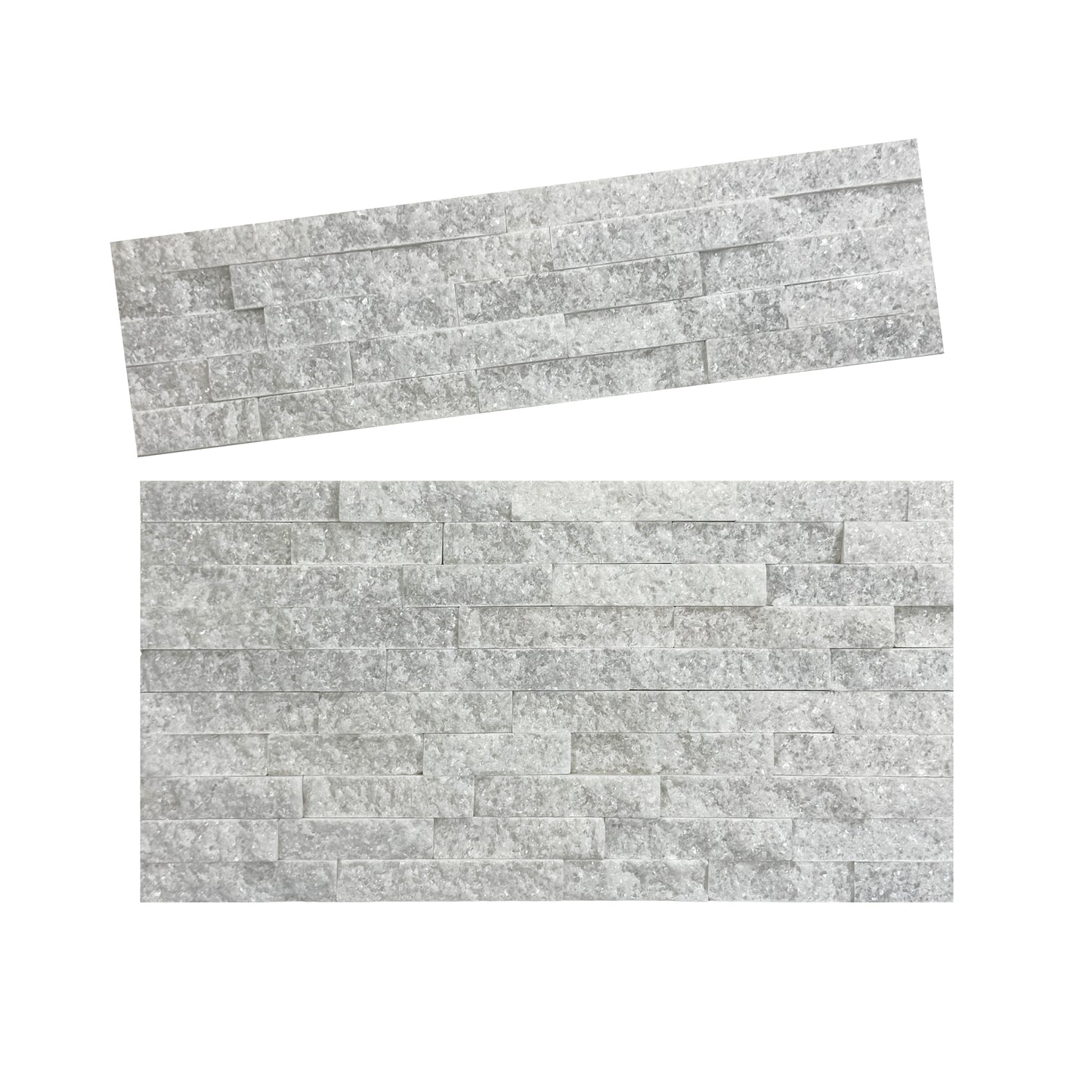 Starlit Quartz Crystal White Split Marble Wall Cladding