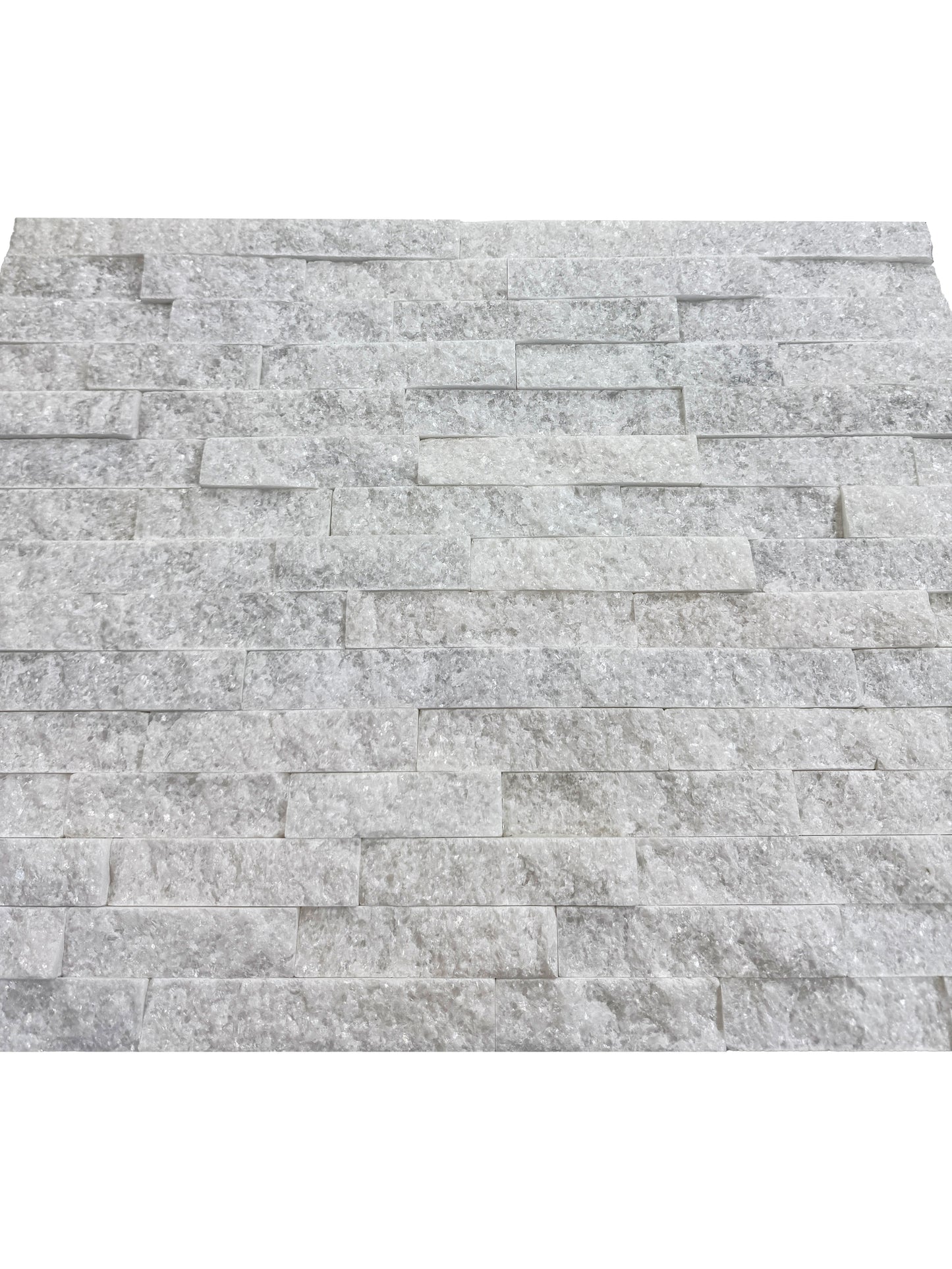 Starlit Quartz Crystal White Split Marble Wall Cladding