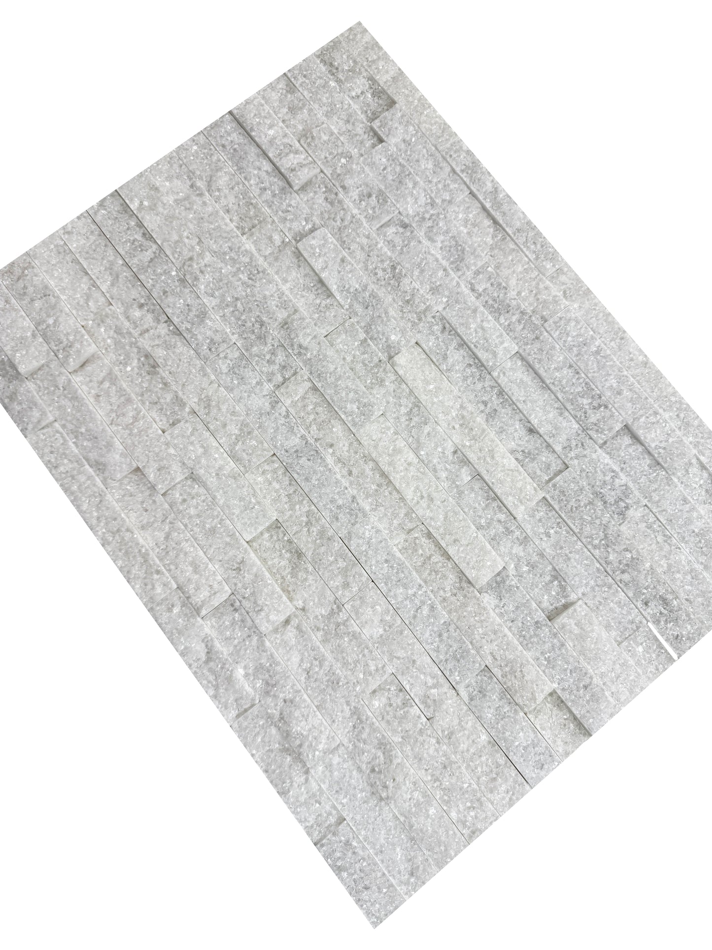 Starlit Quartz Crystal White Split Marble Wall Cladding