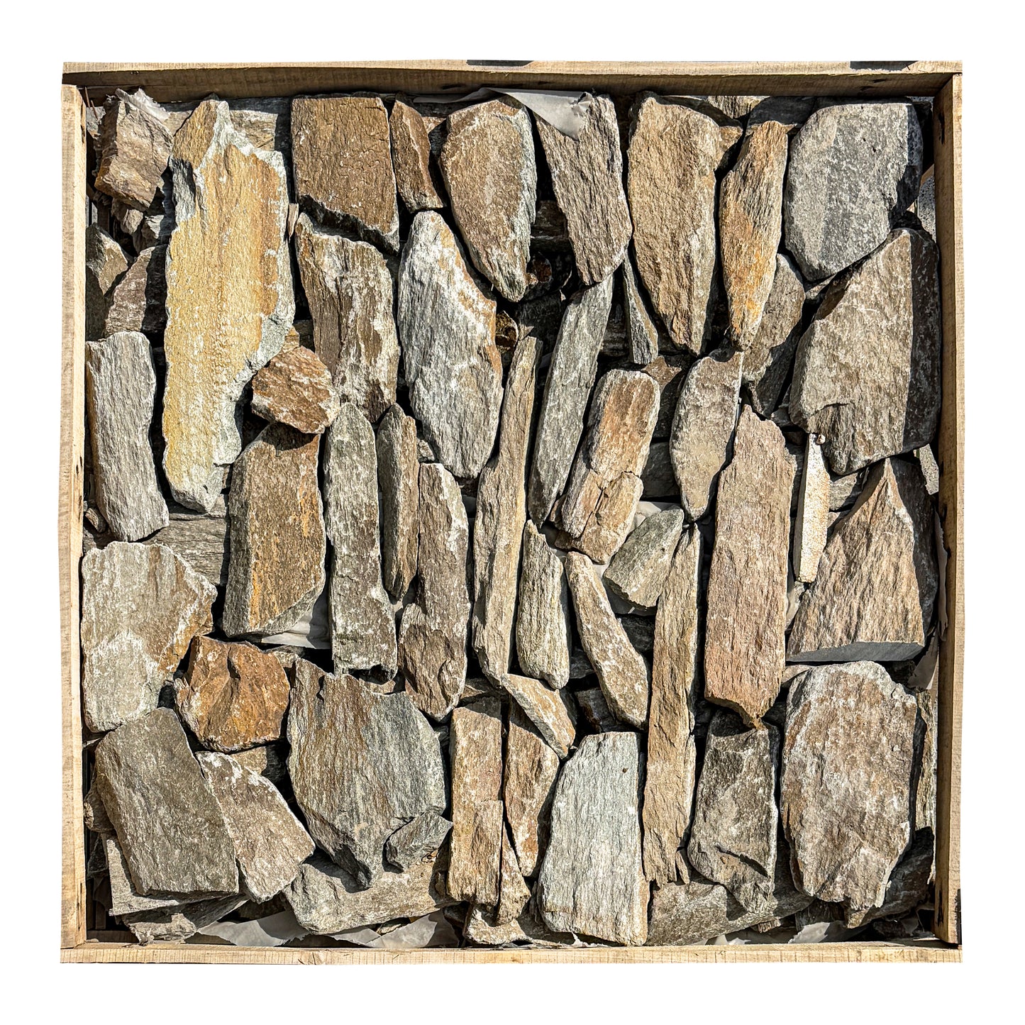 Opulent Flagstone Series Rust Brown Loose Random Piece Quartz Wall Cladding