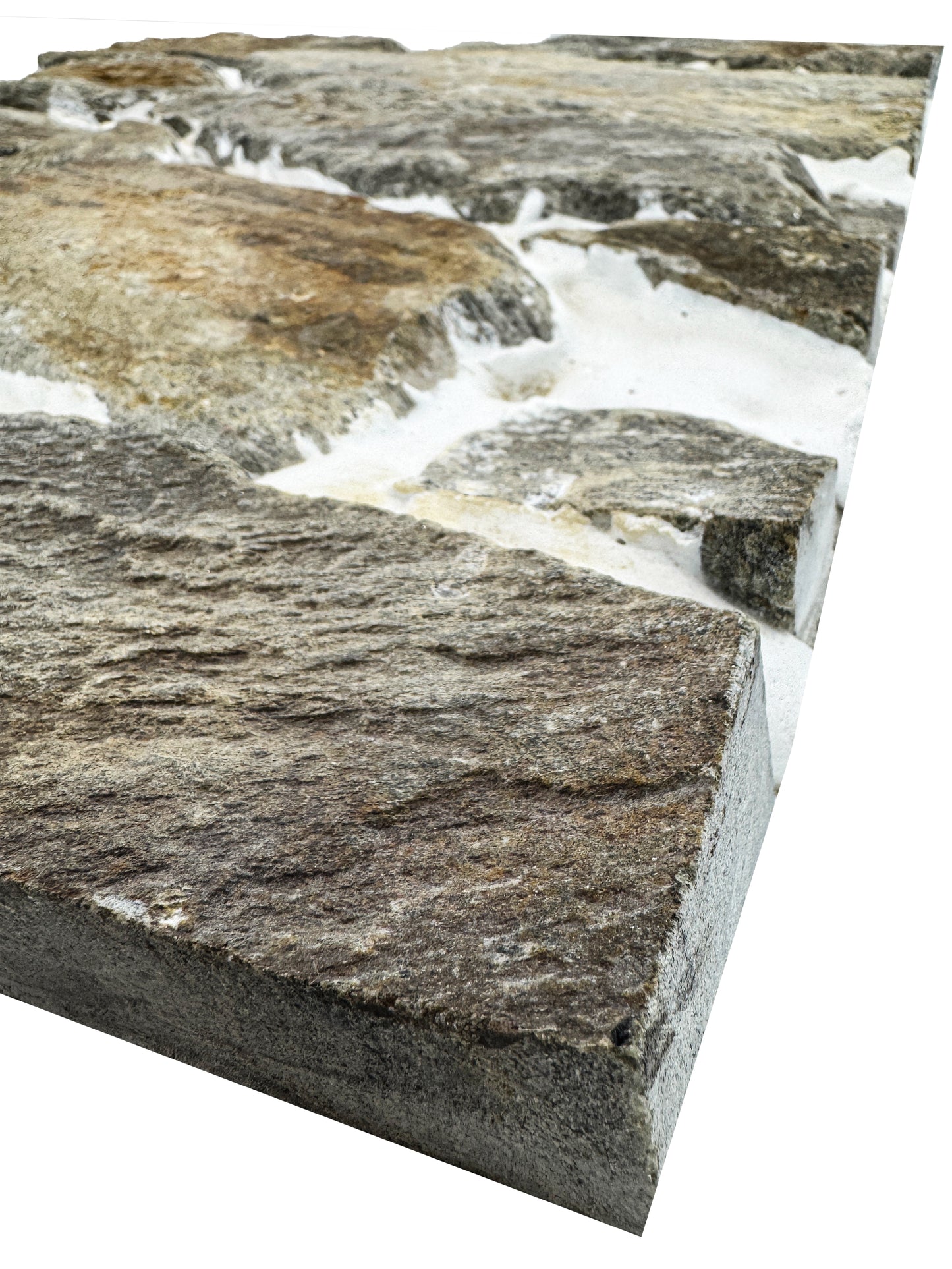 Opulent Flagstone Series Rust Brown Loose Random Piece Quartz Wall Cladding