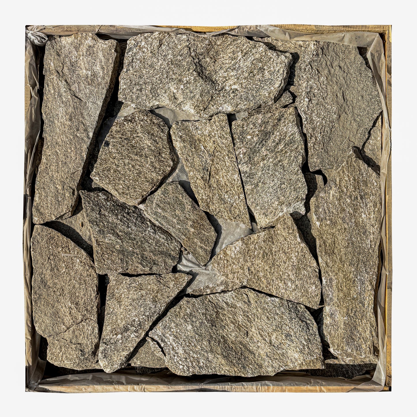 Opulent Flagstone Series Yellow Tiger Vein Loose Random Piece Quartz Wall Cladding