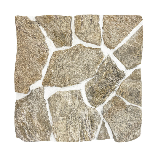 Opulent Flagstone Series Yellow Tiger Vein Loose Random Piece Quartz Wall Cladding