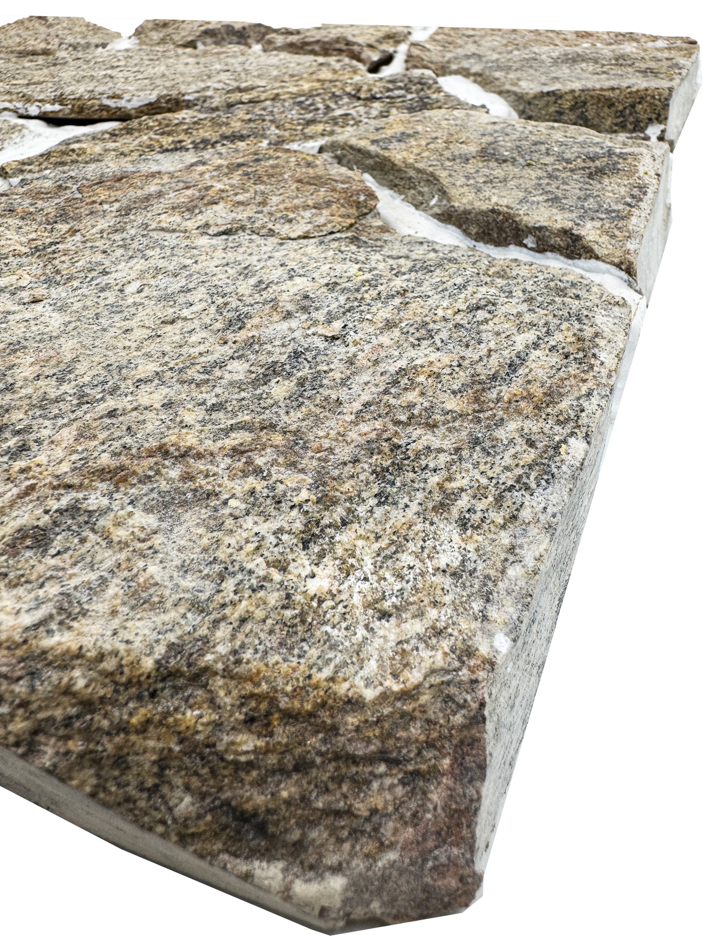 Opulent Flagstone Series Yellow Tiger Vein Loose Random Piece Quartz Wall Cladding