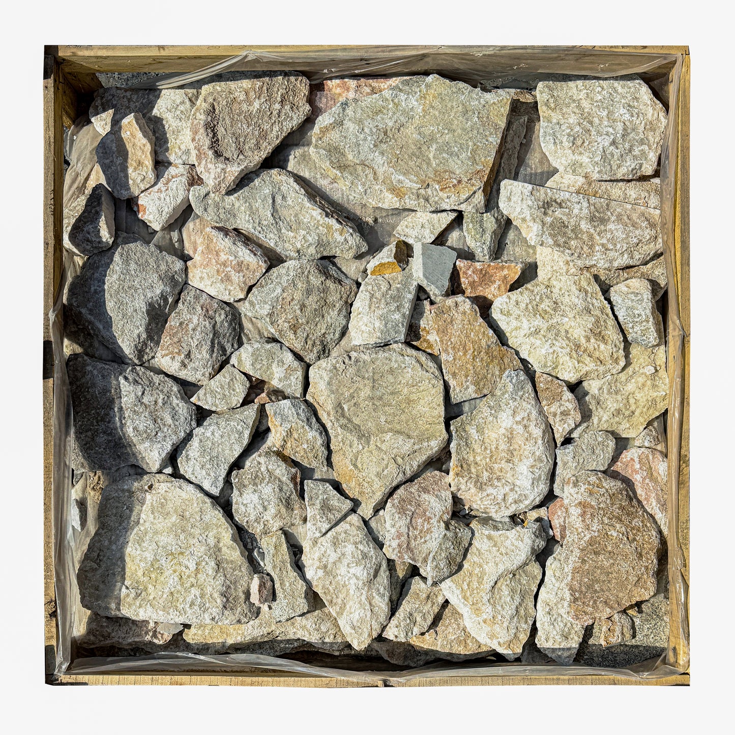 Opulent Flagstone Series french beige & ivory white & lava grey  quartz flag stone