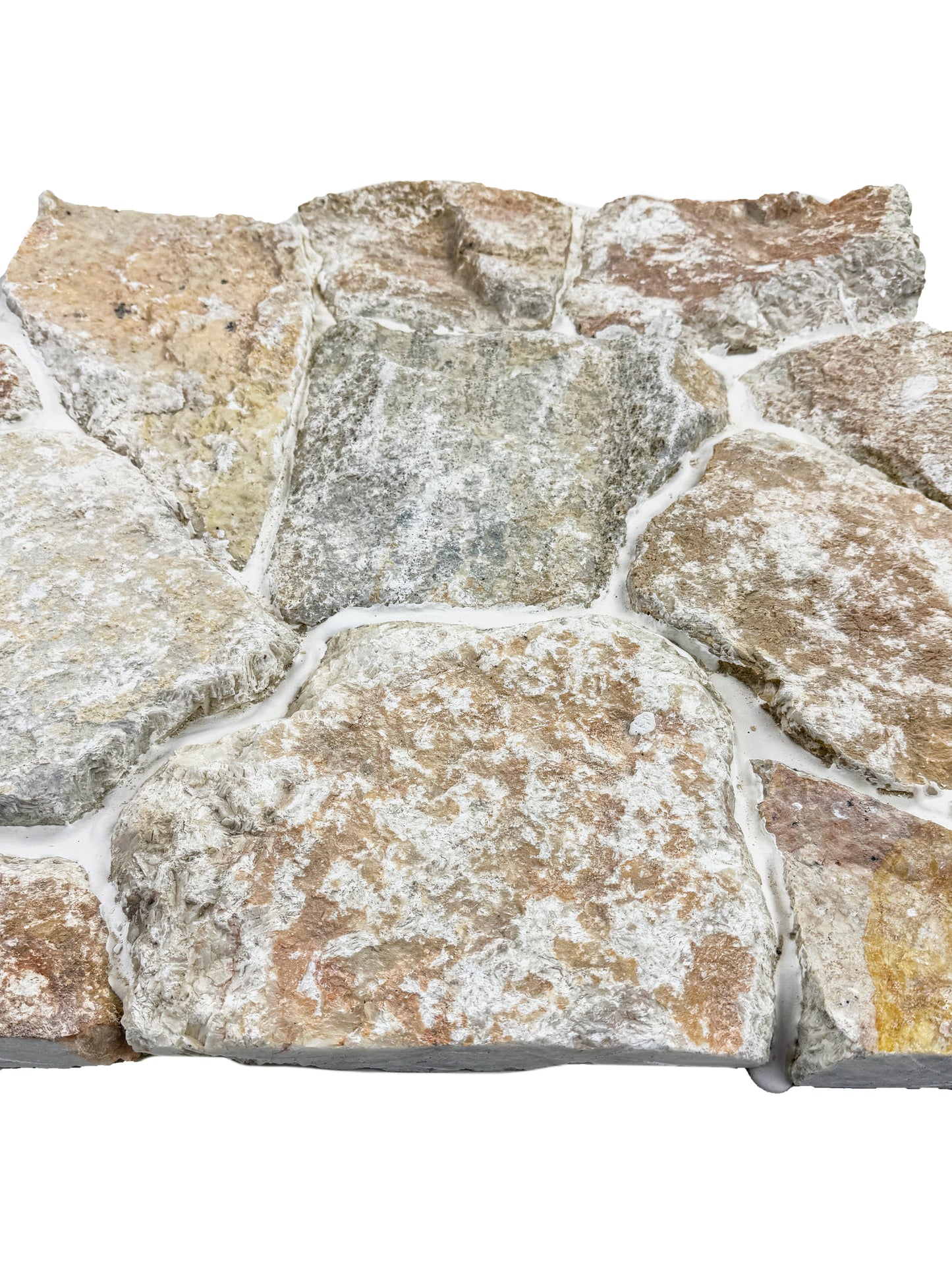 Opulent Flagstone Series french beige & ivory white & lava grey  quartz flag stone