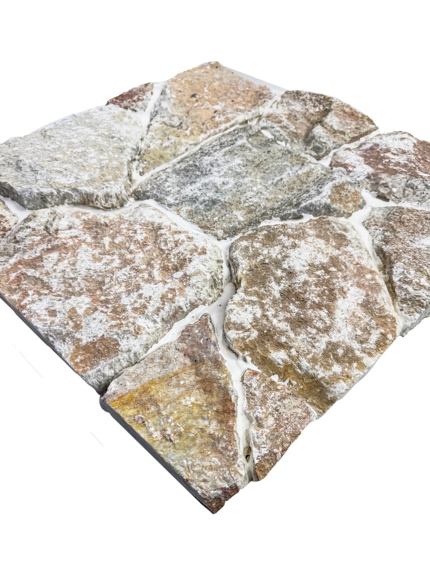 Opulent Flagstone Series french beige & ivory white & lava grey  quartz flag stone
