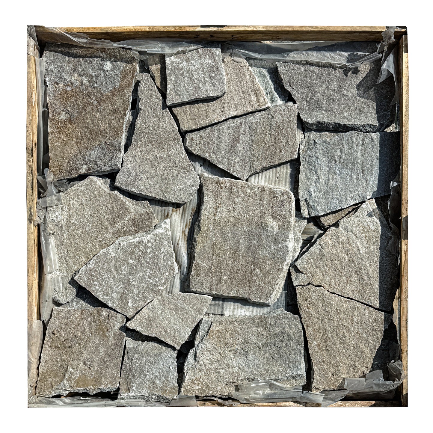 Opulent Flagstone Series pearl white & light grey loose random piece  quartz flag stone