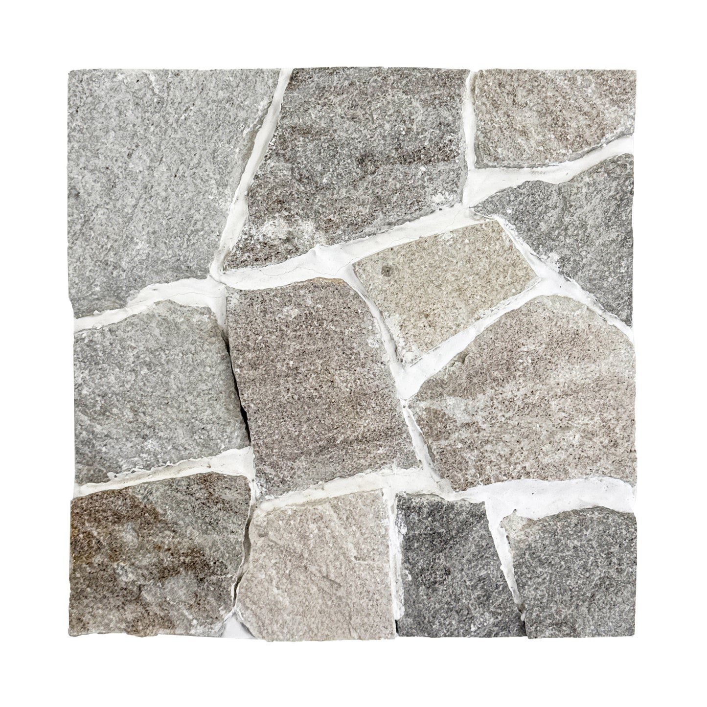 Opulent Flagstone Series pearl white & light grey loose random piece  quartz flag stone