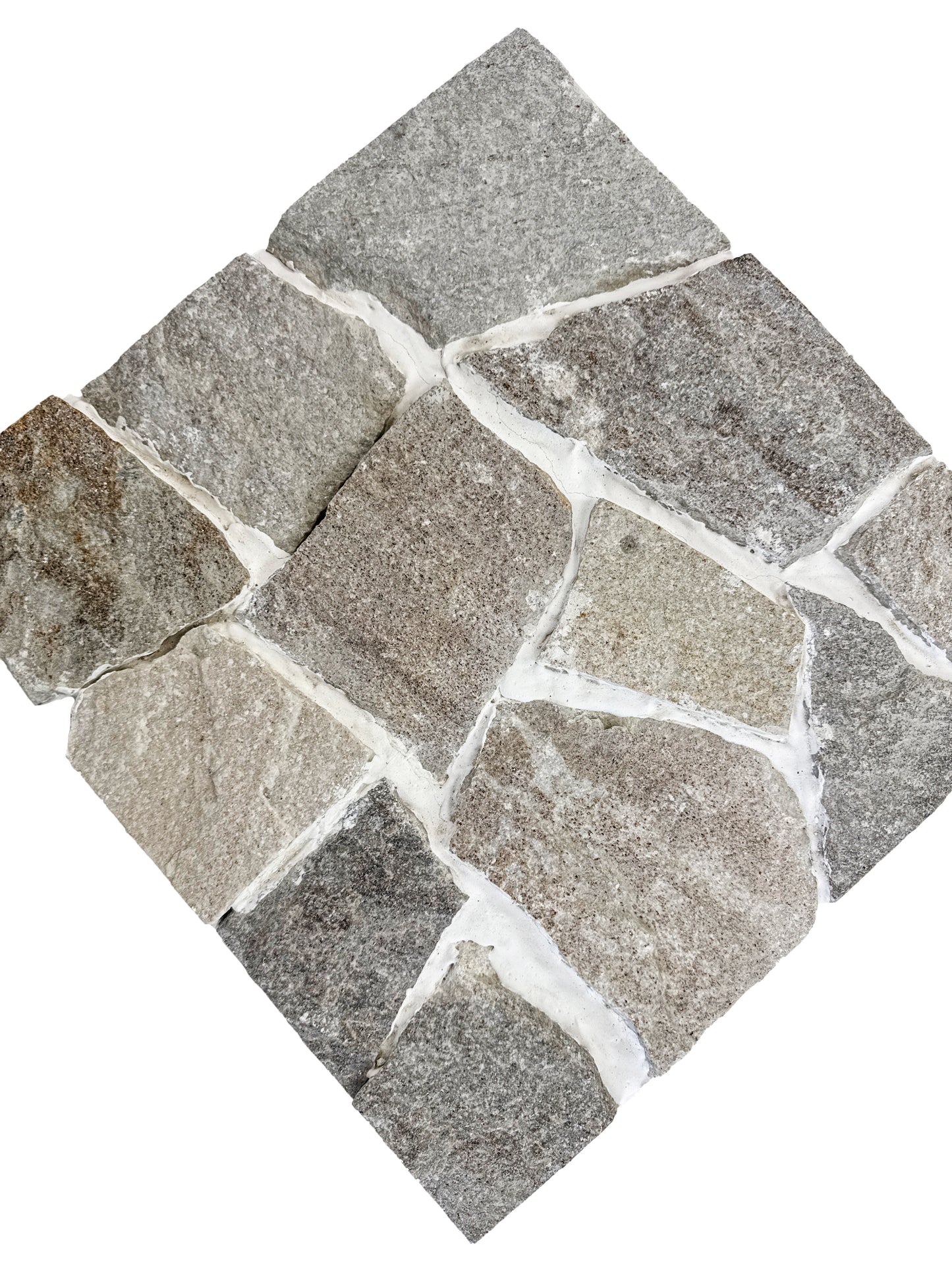 Opulent Flagstone Series pearl white & light grey loose random piece  quartz flag stone