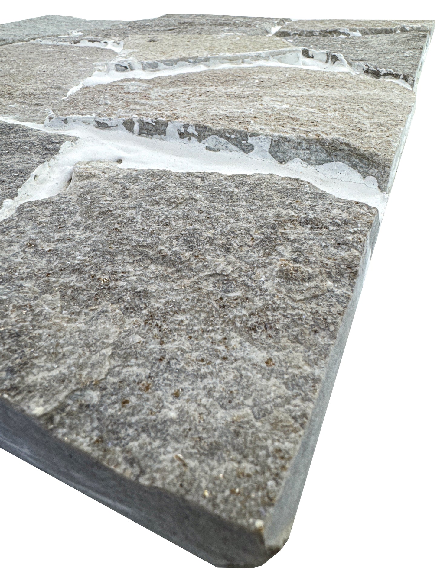 Opulent Flagstone Series pearl white & light grey loose random piece  quartz flag stone