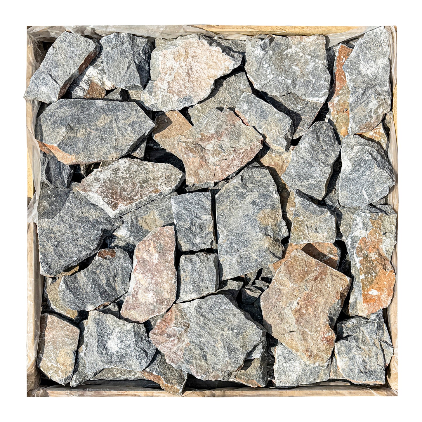 Opulent Flagstone Series Light Grey & Iron Grey Loose Random Piece Slate Wall Cladding