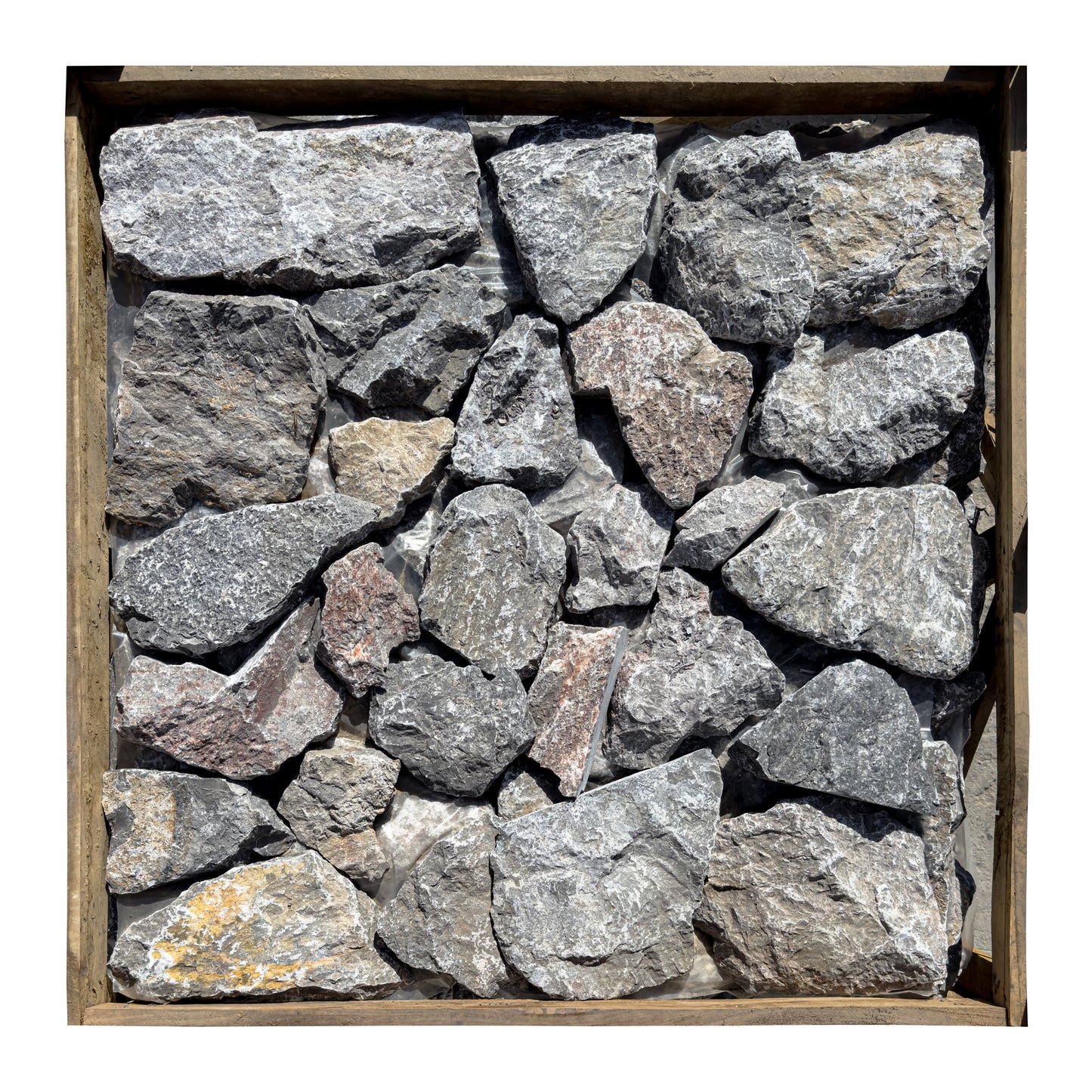 Opulent Flagstone Series Black Natural Surface Loose Random Piece Marble Wall Cladding