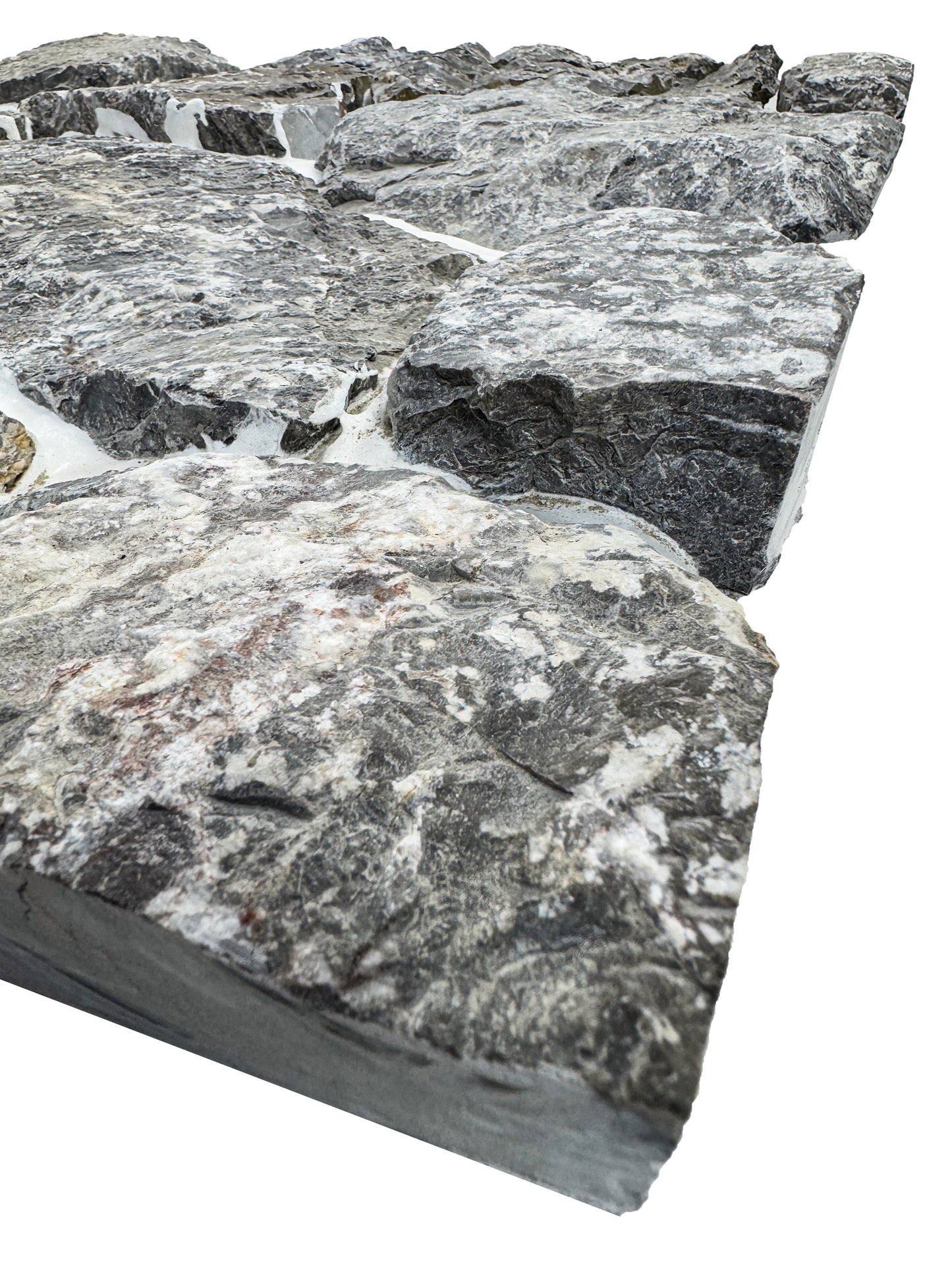 Opulent Flagstone Series Black Natural Surface Loose Random Piece Marble Wall Cladding