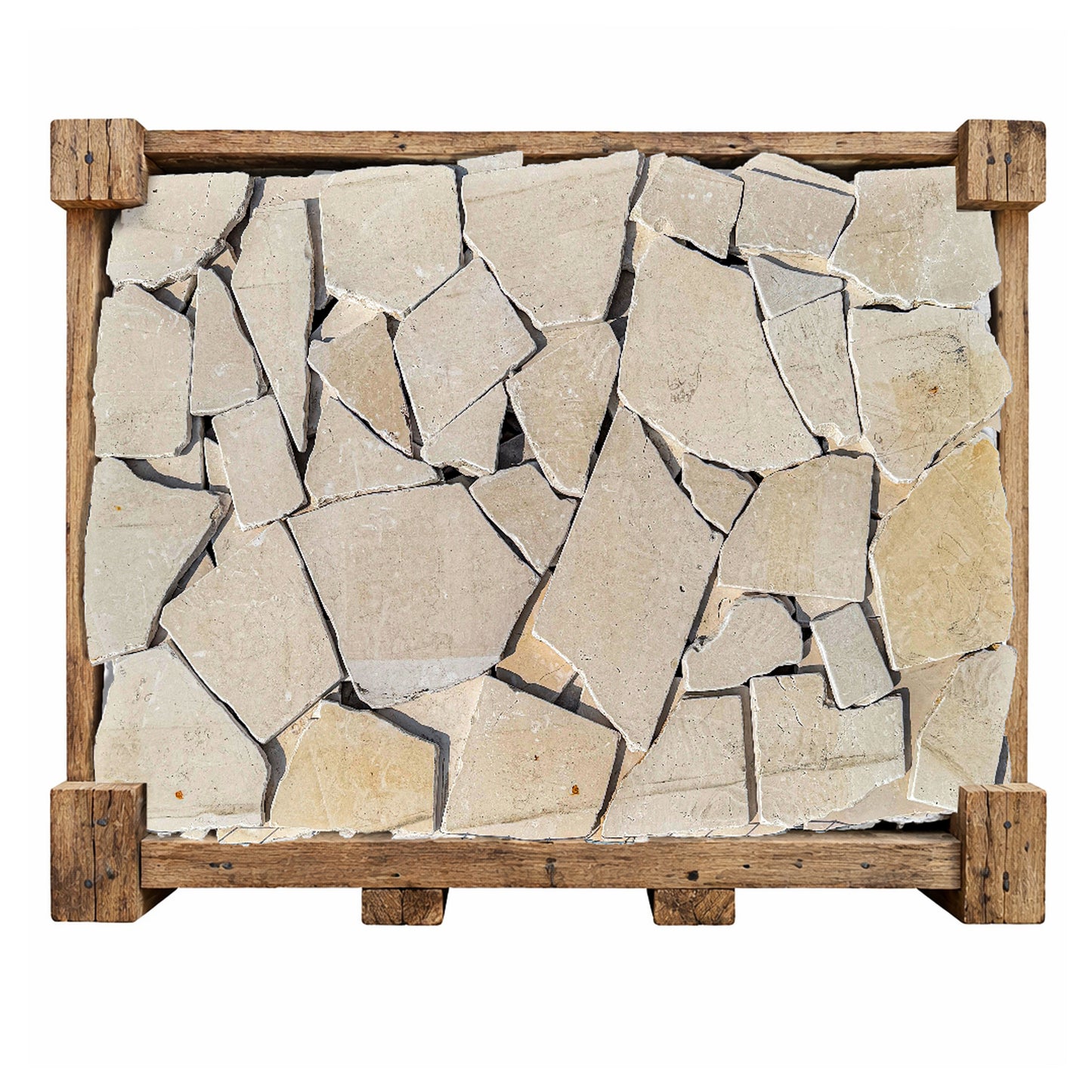Opulent Flagstone Series Ivory White Trani  Loose Random Piece Lime Stone Flag Stone