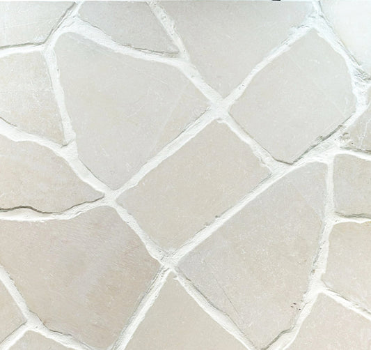 Opulent Flagstone Series Ivory White Trani  Loose Random Piece Limestone Flag Stone