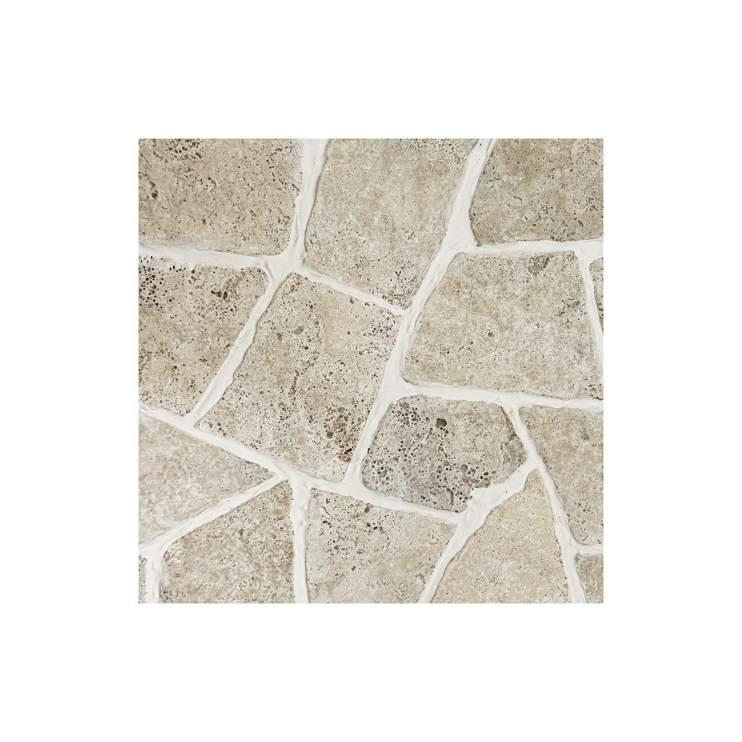 Opulent Flagstone Series Light Beige Travertine Loose Random Piece Flag Stone