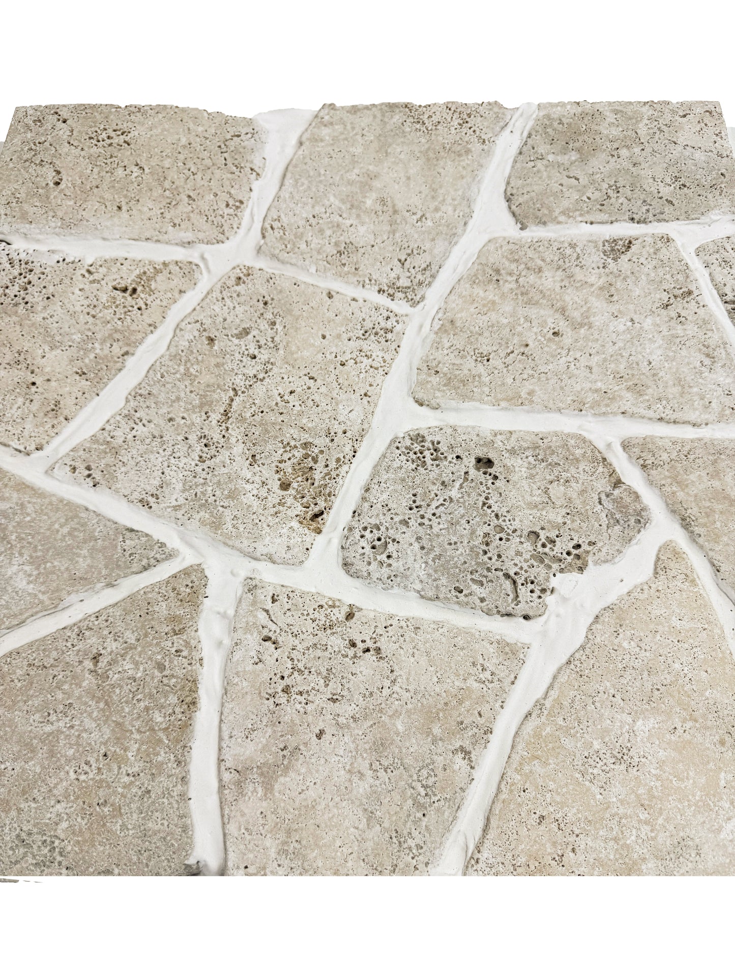 Opulent Flagstone Series Light Beige Travertine Loose Random Piece Flag Stone