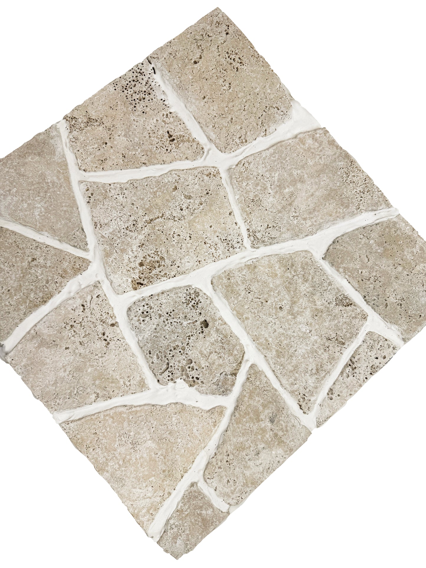 Opulent Flagstone Series Light Beige Travertine Loose Random Piece Flag Stone