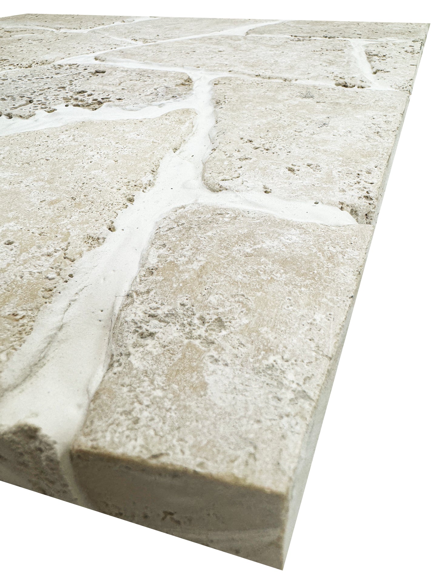 Opulent Flagstone Series Light Beige Travertine Loose Random Piece Flag Stone