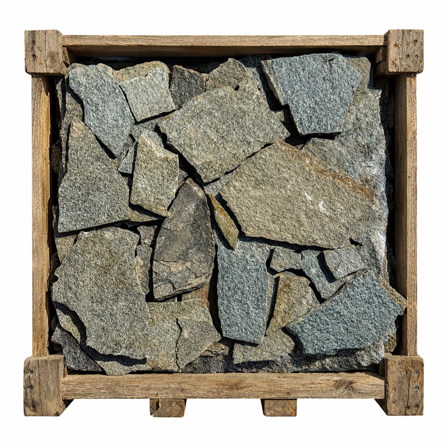 Opulent Flagstone Series Saga Green Loose Random Piece Rust Gneiss Stone Flag Stone