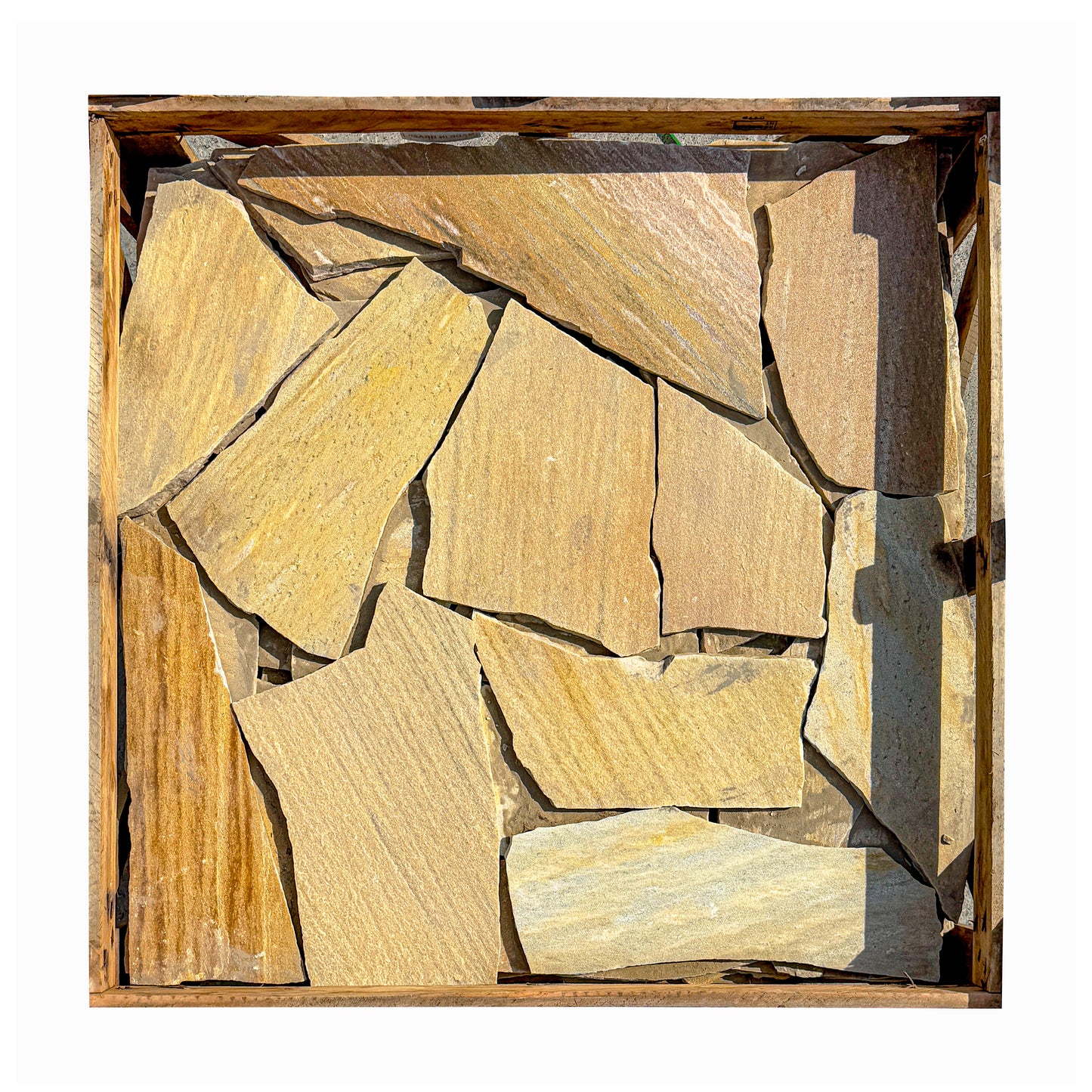 Opulent Flagstone Series Yellow Loose Random Piece Quartz Flag Stone