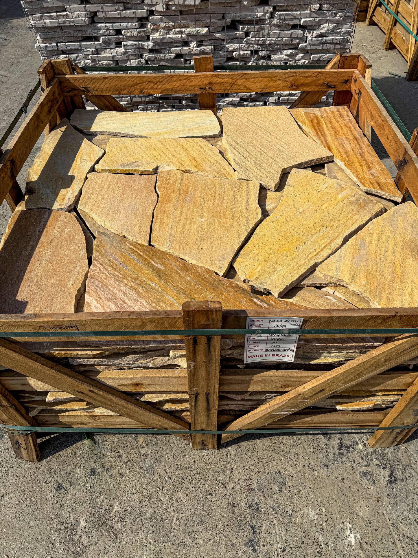 Opulent Flagstone Series Yellow Loose Random Piece Quartz Flag Stone