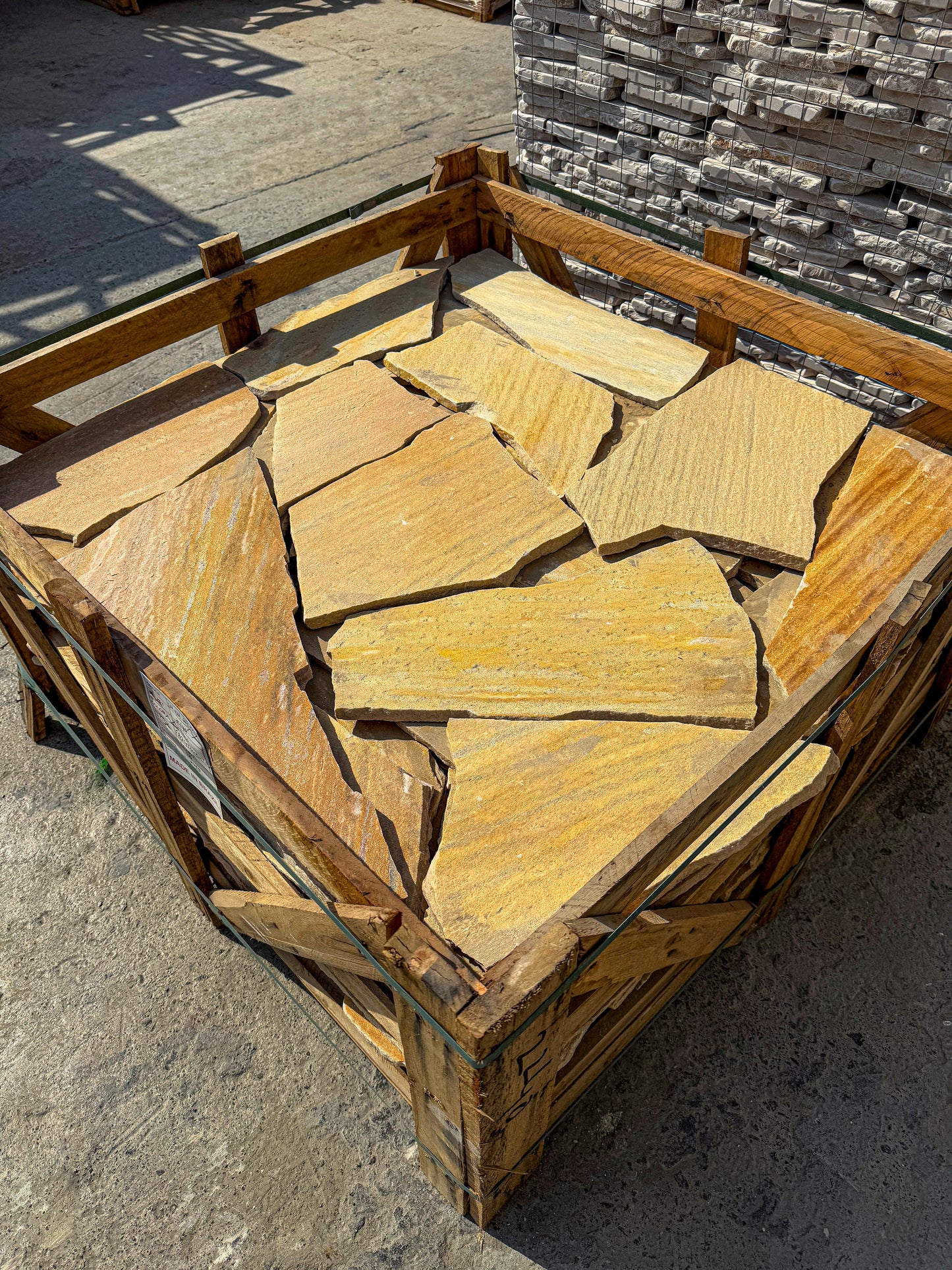 Opulent Flagstone Series Yellow Loose Random Piece Quartz Flag Stone