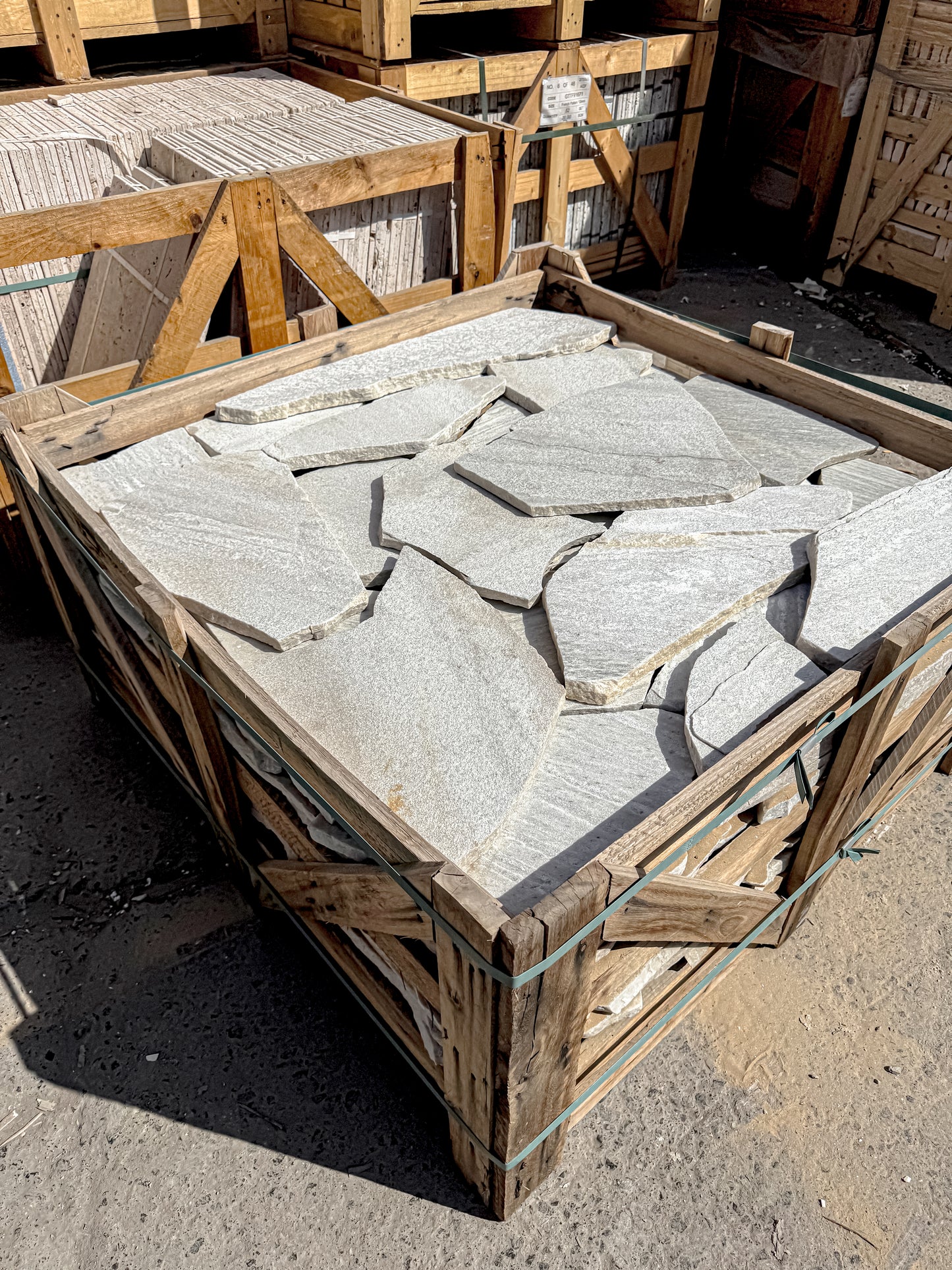 Opulent Flagstone Series White Loose Random Piece Quartz Flag Stone