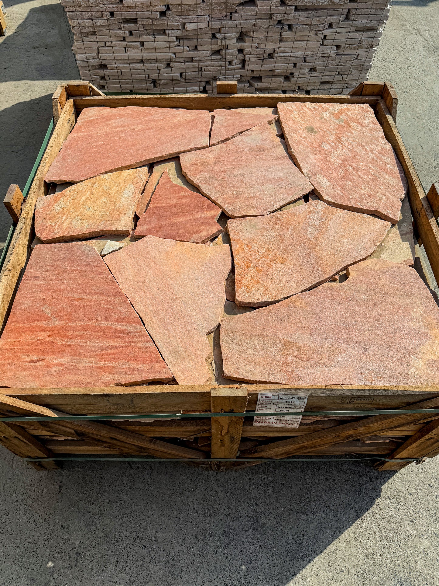 Opulent Flagstone Series Pink Loose Random Piece Quartz Flag Stone