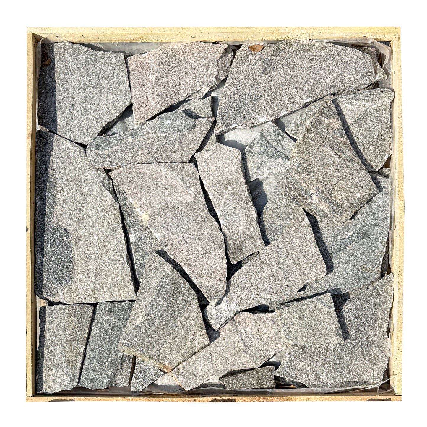 Opulent Flagstone Series Pink & Thunder Grey Loose Random Piece Quartz Wall Cladding