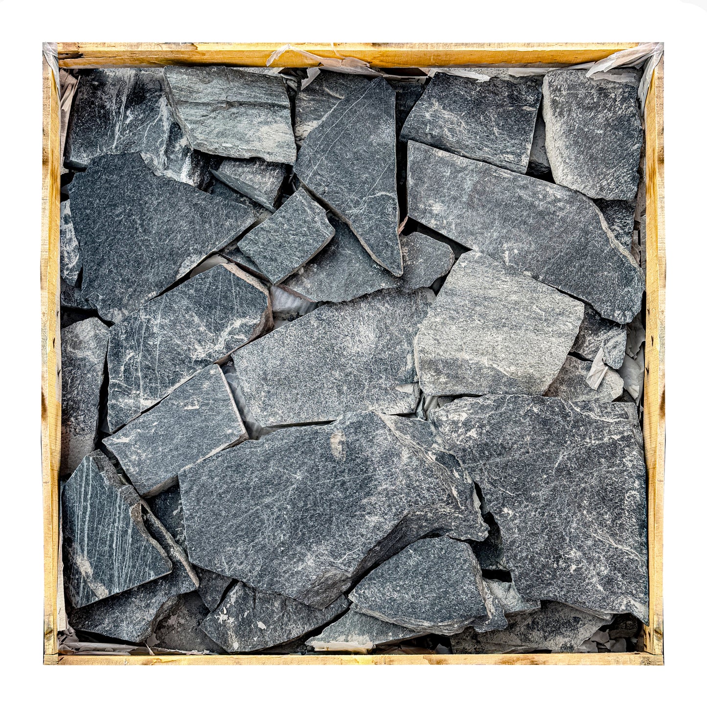 Opulent Flagstone Series Black Loose Random Piece Quartz Wall Cladding