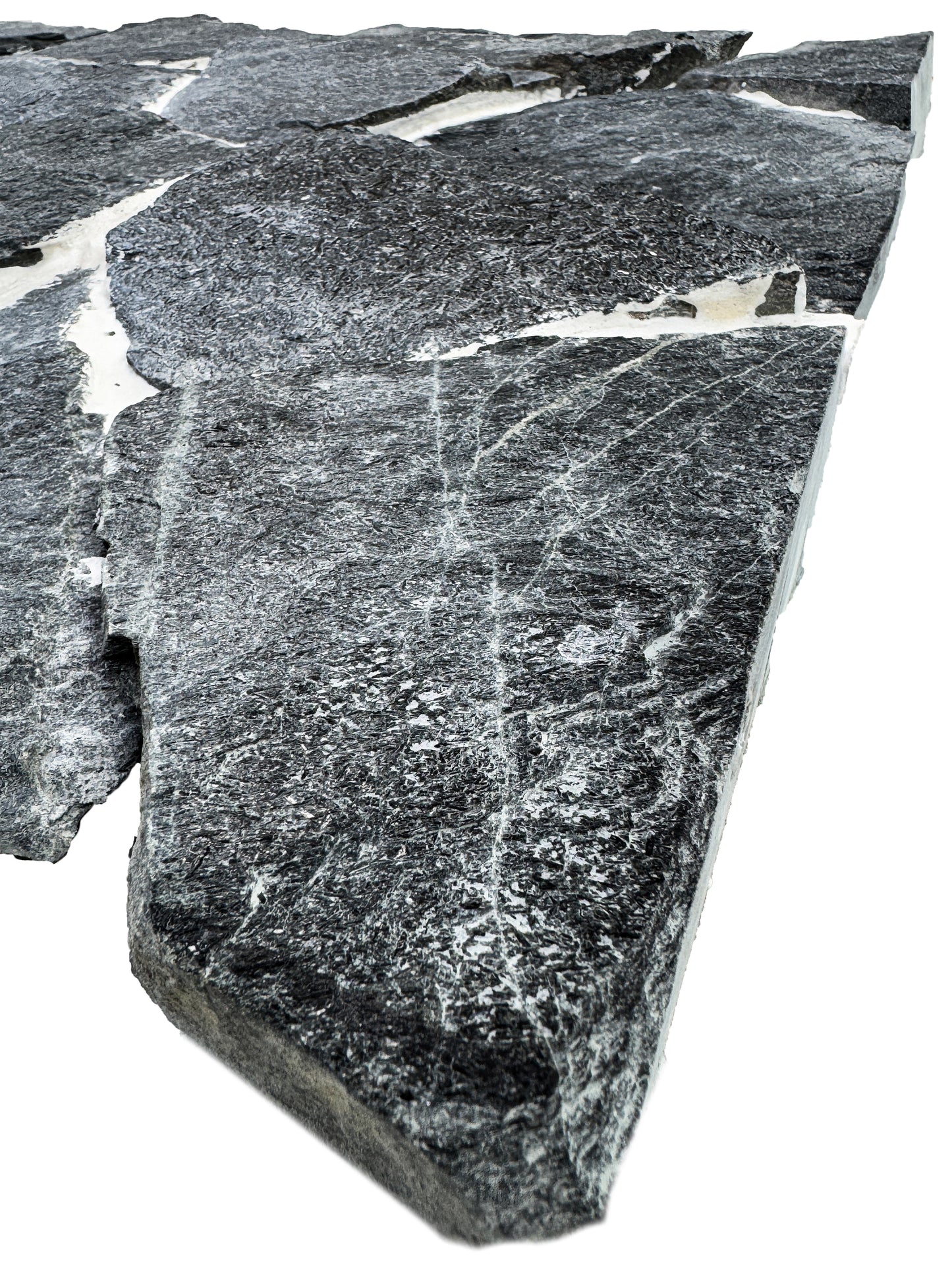 Opulent Flagstone Series Black Loose Random Piece Quartz Wall Cladding