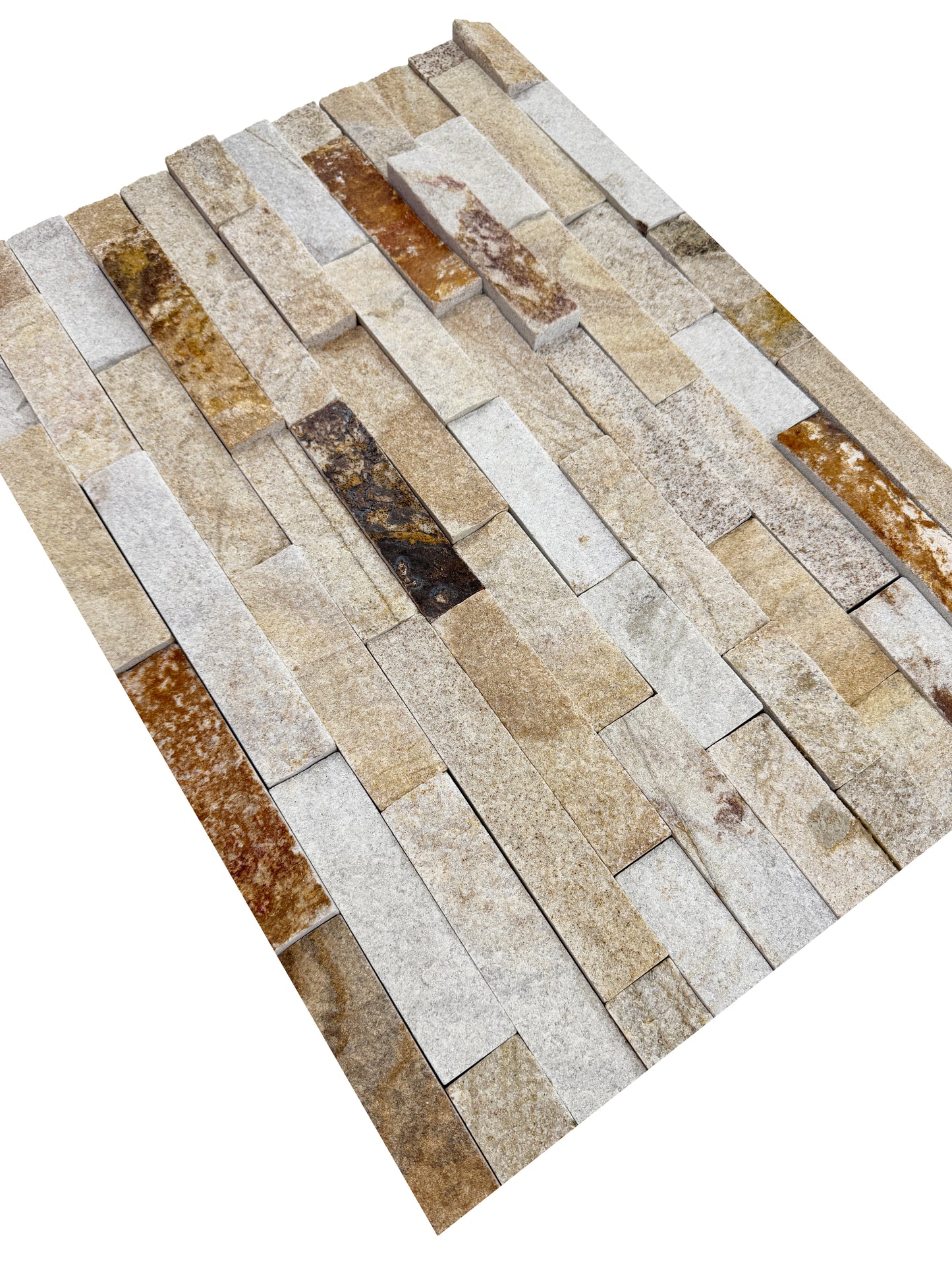 Celestial Terra Series P014 Light Pink & Chiffon White & French Beige &Khaki Beige Mixed Natural & Split Surface Slate Wall Cladding