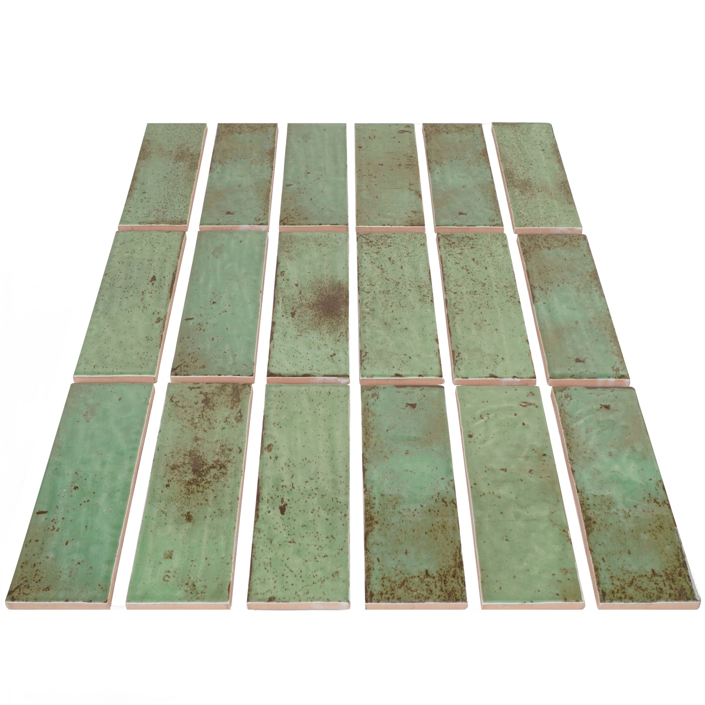 Marrakech Jewel Series Grass Green Glossy Ceramic Atisanal Tile