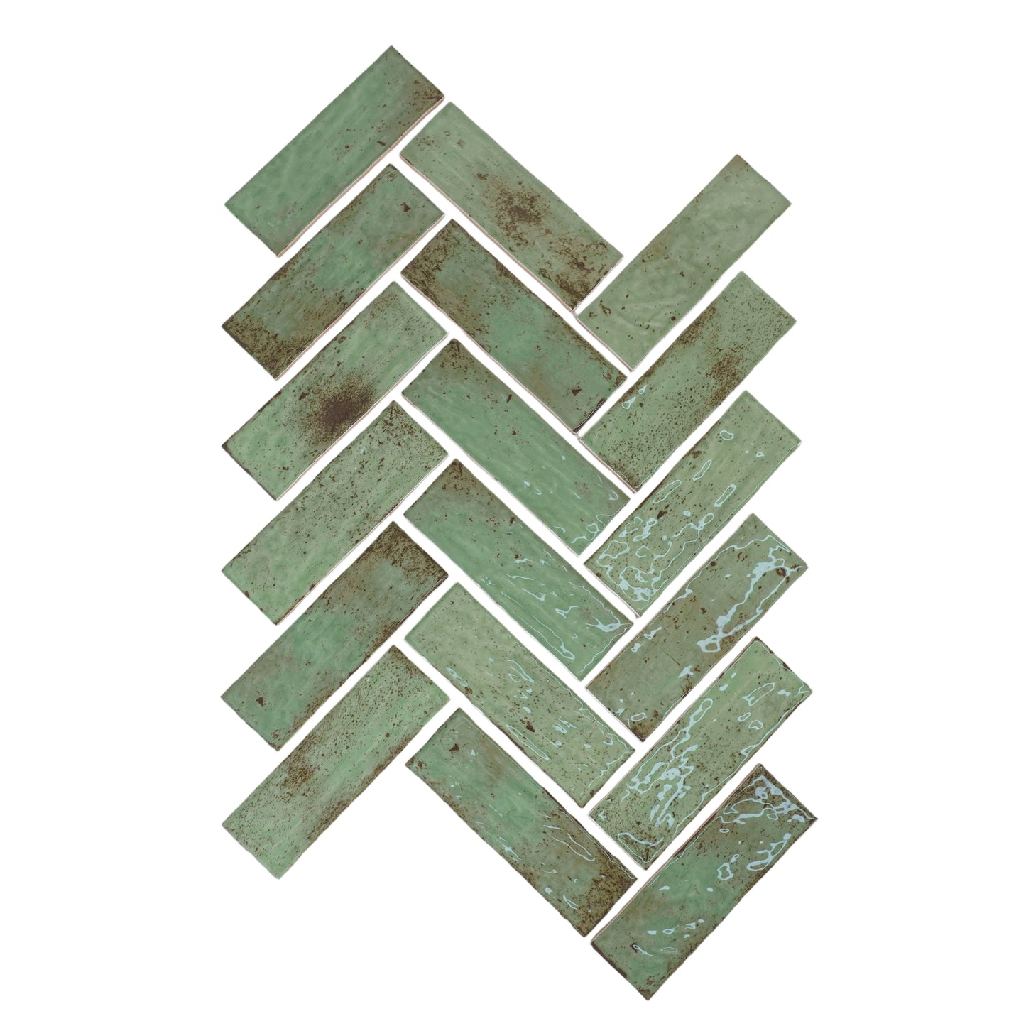 Marrakech Jewel Series Grass Green Glossy Ceramic Atisanal Tile