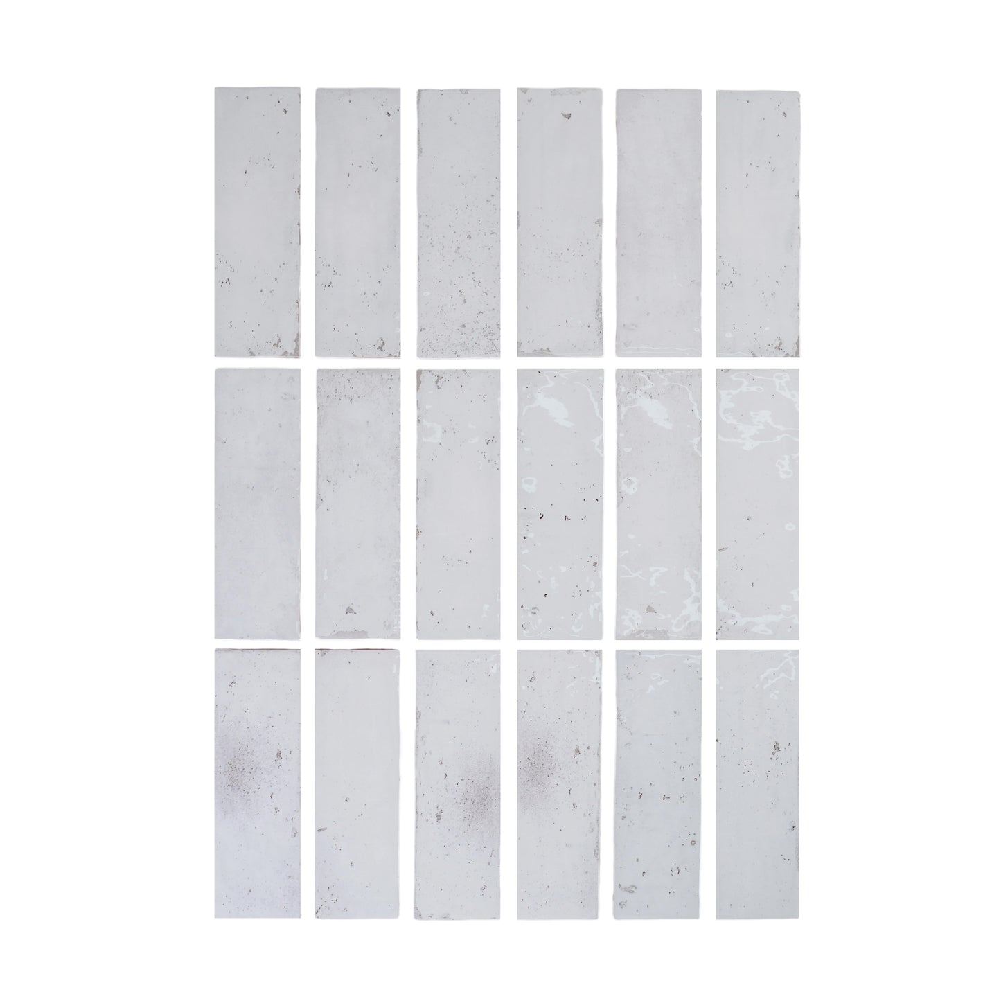 Marrakech Jewel Series Snow White Glossy Ceramic Atisanal Tile