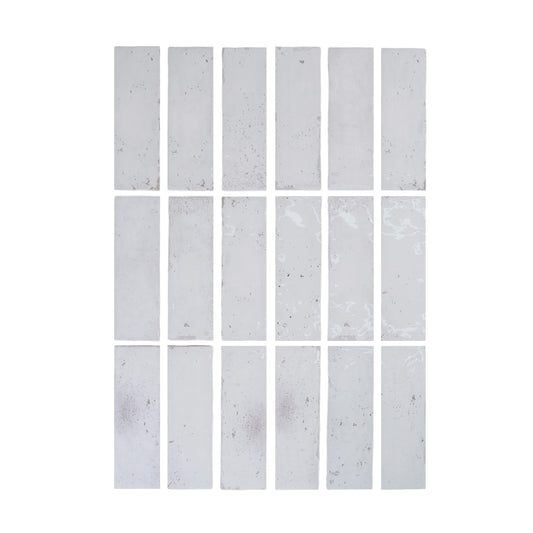 Marrakech Jewel Series Snow White Glossy Ceramic Atisanal Tile