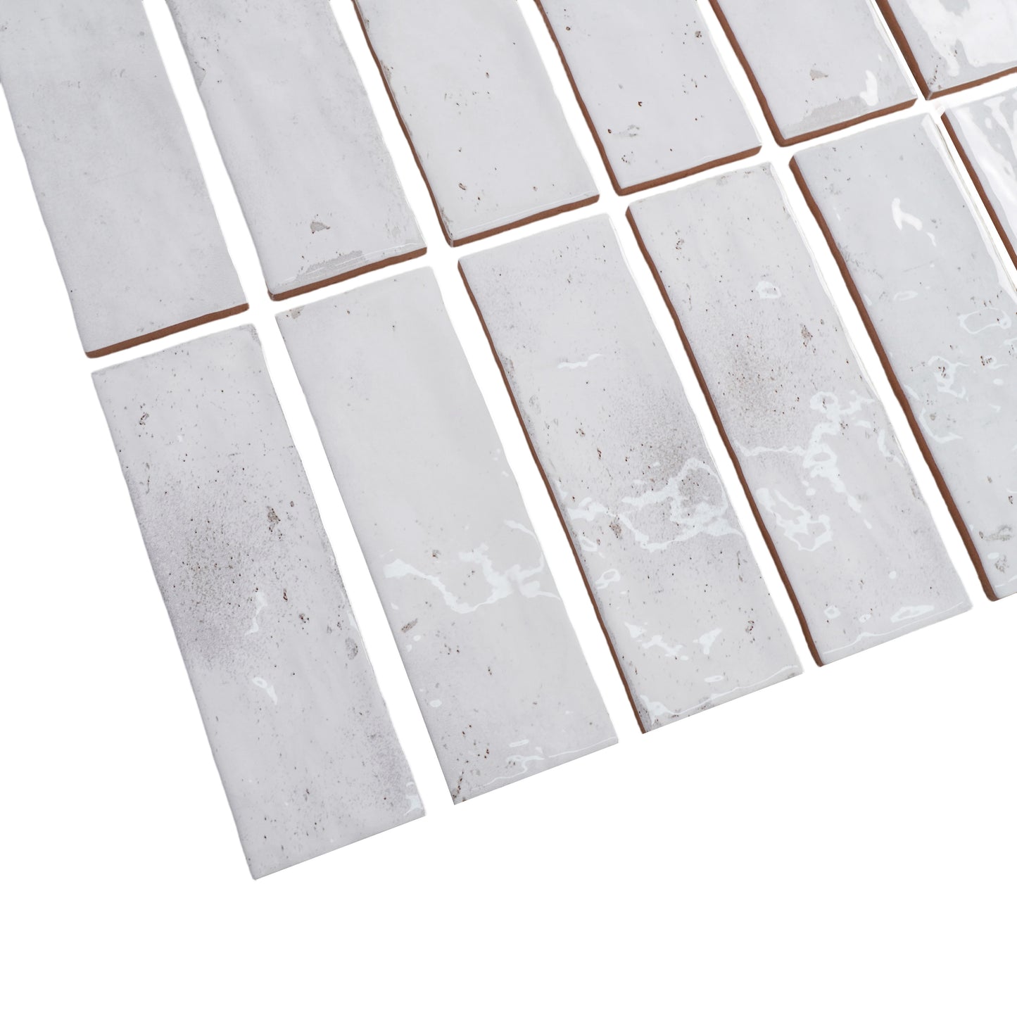 Marrakech Jewel Series Snow White Glossy Ceramic Atisanal Tile