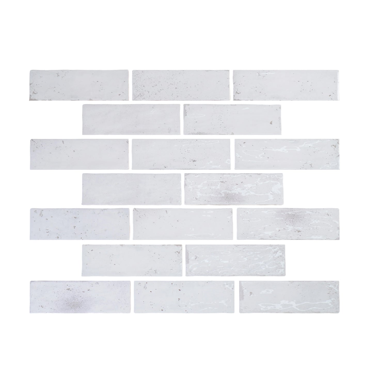 Marrakech Jewel Series Snow White Glossy Ceramic Atisanal Tile