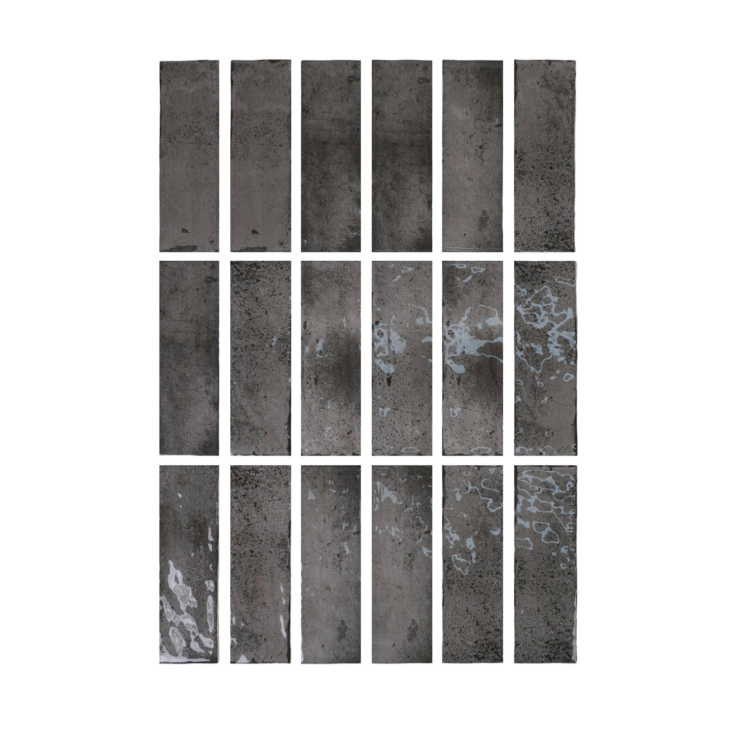 Marrakech Jewel Series Iron Grey Glossy Ceramic Atisanal Tile