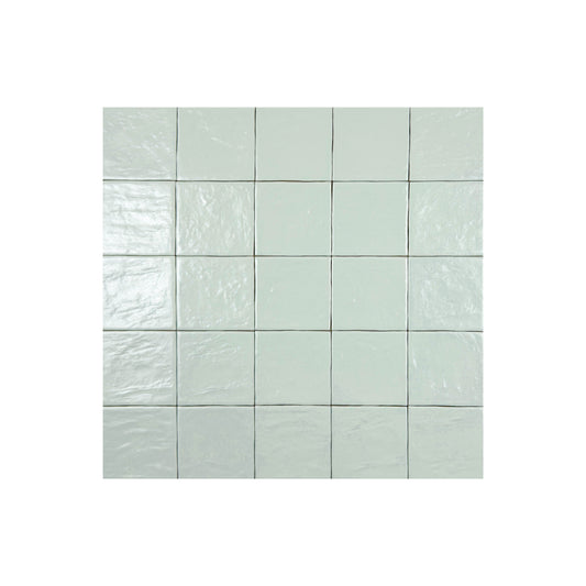 Pearl Luxe Series Mint Green Semimatte Perlescent Ceramic Artisanal Tile